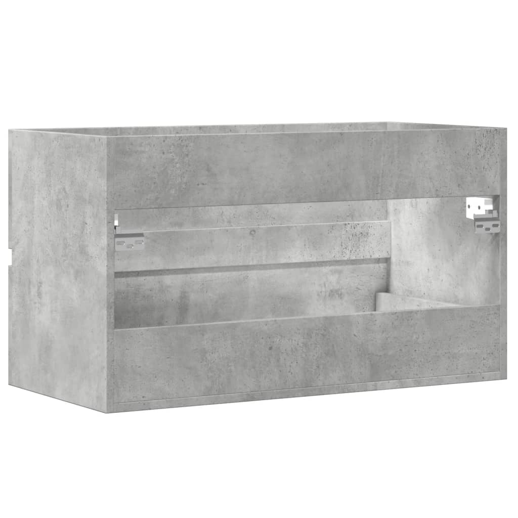 vaskeskab 90x38,5x45 cm konstrueret træ betongrå