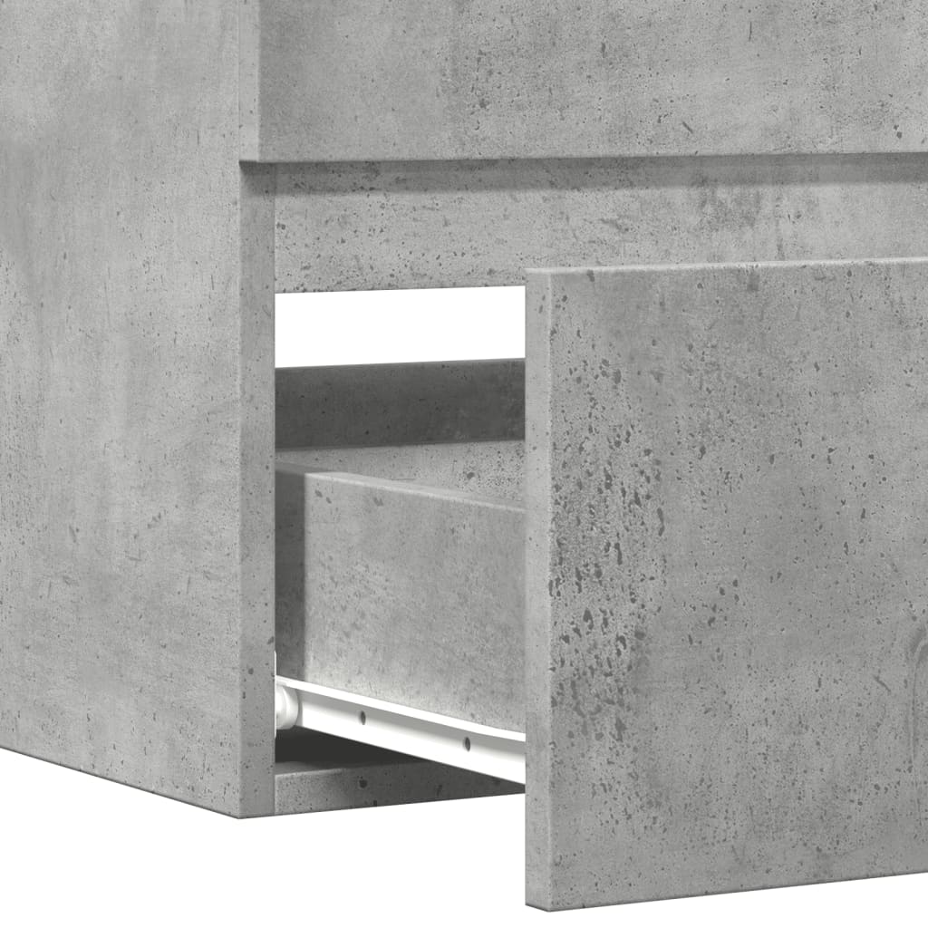 vaskeskab 90x38,5x45 cm konstrueret træ betongrå