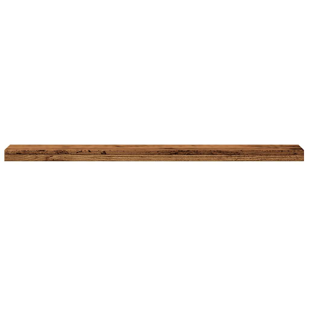 væghylder 4 stk. 40x20x1,5 cm konstrueret træ antikt trælook