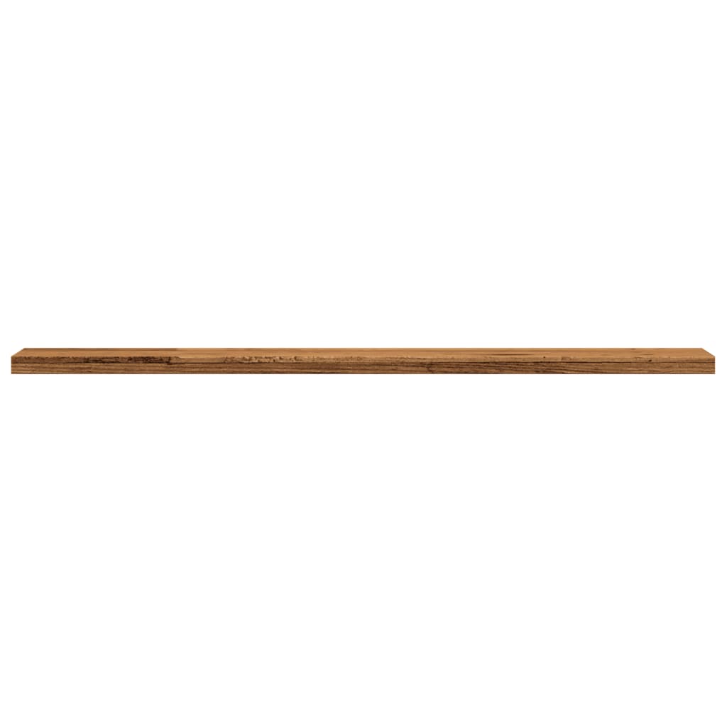hyldeplader 4 stk. 60x10x1,5 cm konstrueret træ antikt træ