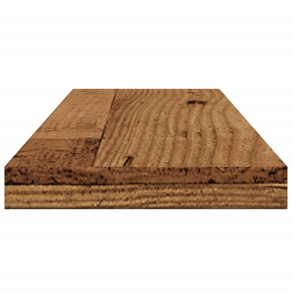 hyldeplader 4 stk. 60x10x1,5 cm konstrueret træ antikt træ