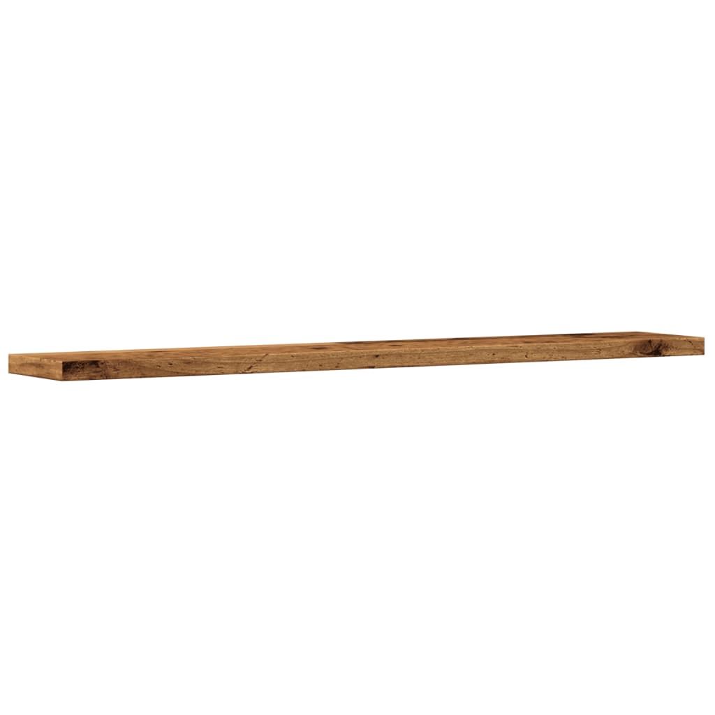 hyldeplader 4 stk. 60x10x1,5 cm konstrueret træ antikt træ