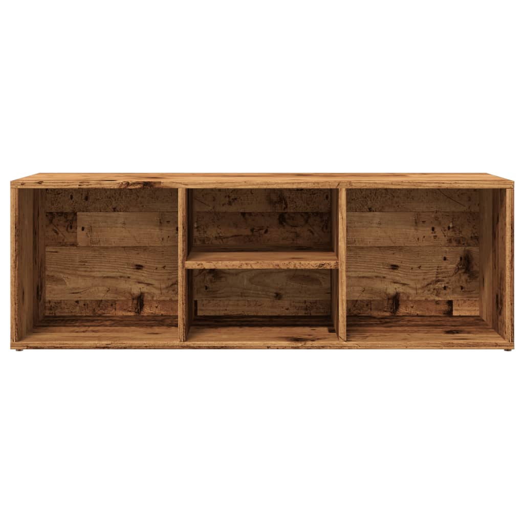 skobænk 105x35x35 cm konstrueret træ antikt trælook