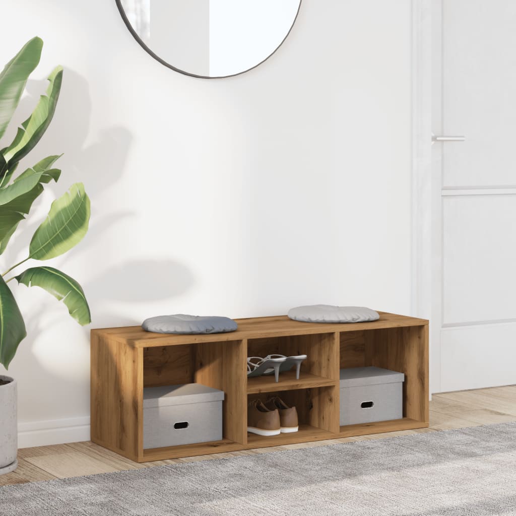 skobænk 105x35x35 cm konstrueret træ kunsteg
