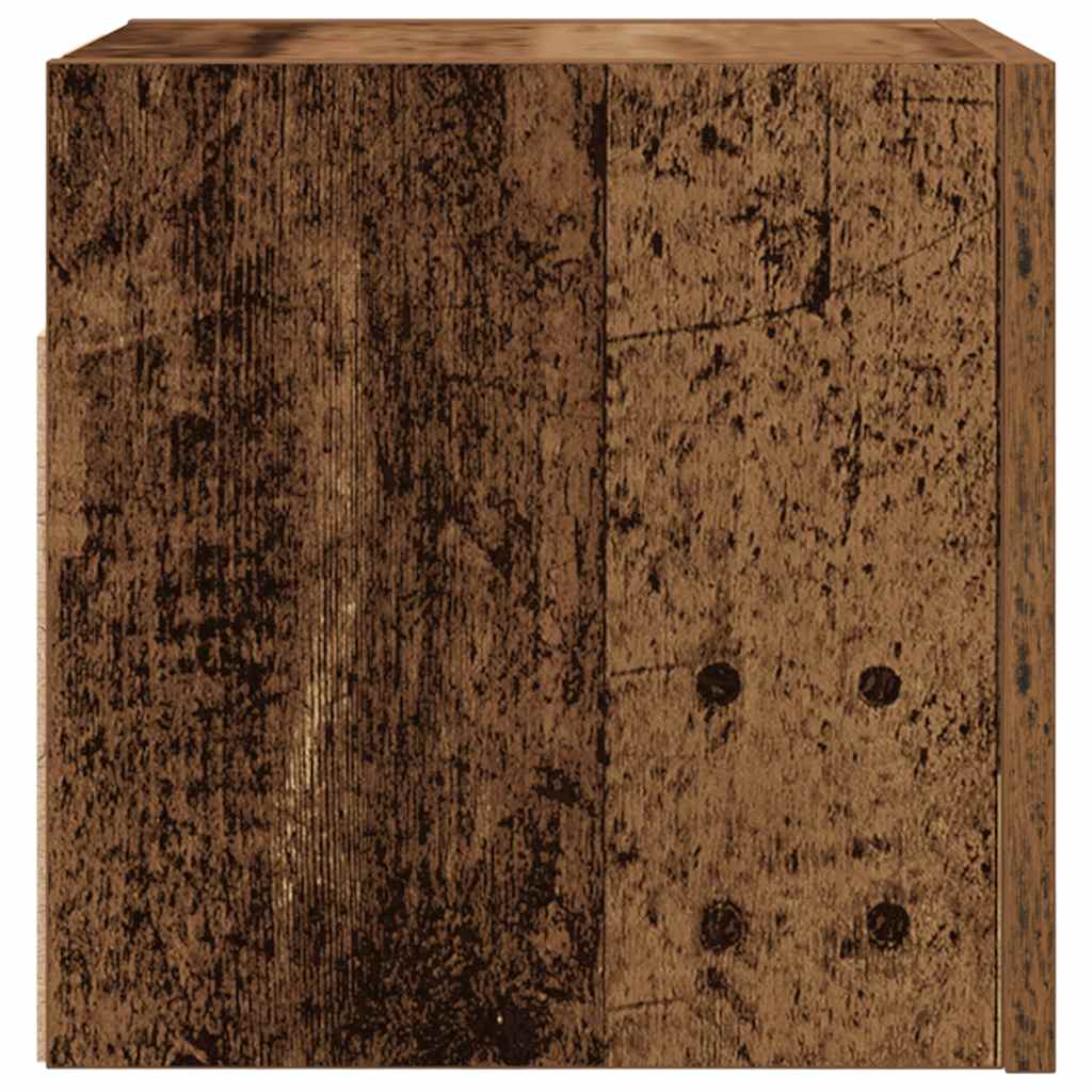 væghængt tv-skabe 2 stk. 30,5x30x30 cm antikt træ
