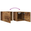 væghængt tv-skabe 2 stk. 30,5x30x30 cm antikt træ