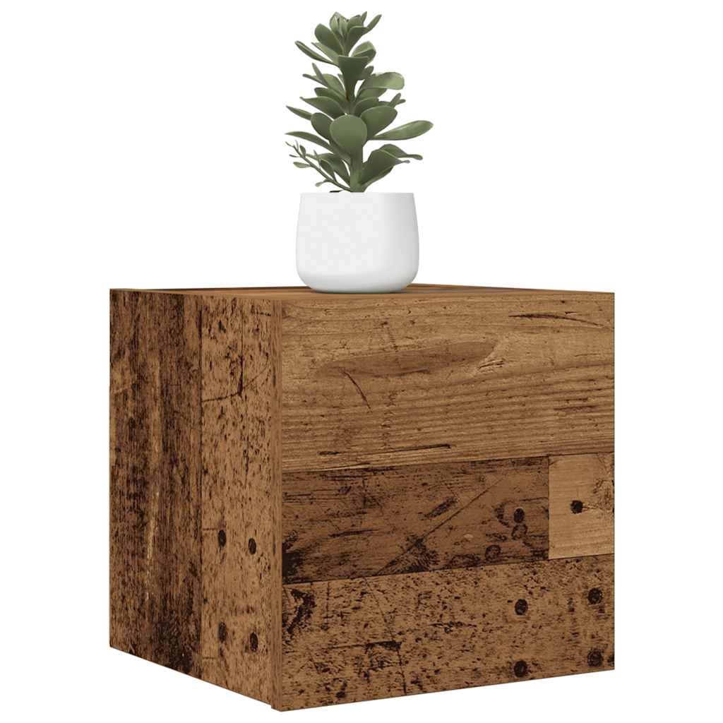 væghængt tv-skabe 2 stk. 30,5x30x30 cm antikt træ