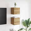 væghængt tv-skabe 2 stk. 30,5x30x30 cm kunsteg