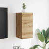 væghængt tv-skabe 2 stk. 30,5x30x30 cm kunsteg
