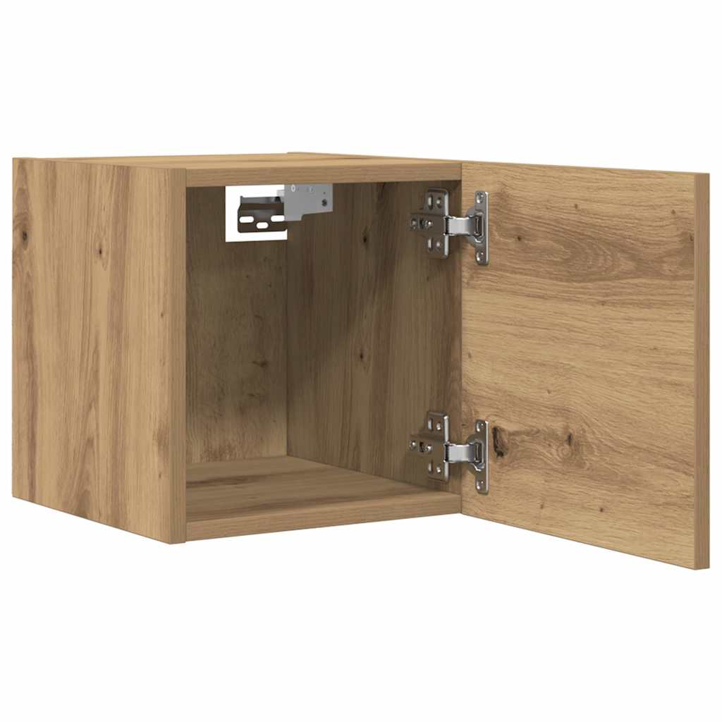 væghængt tv-skabe 2 stk. 30,5x30x30 cm kunsteg