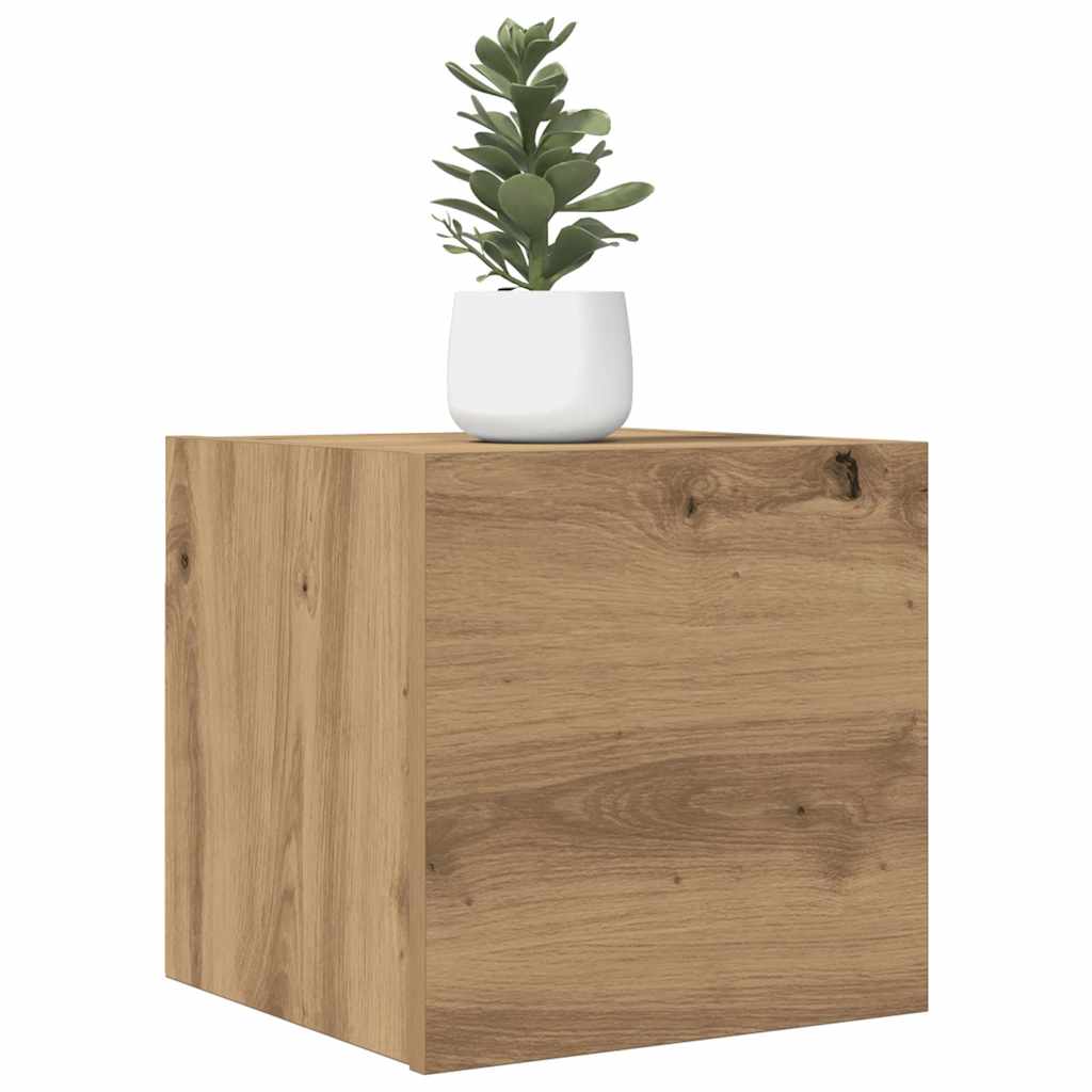 væghængt tv-skabe 2 stk. 30,5x30x30 cm kunsteg