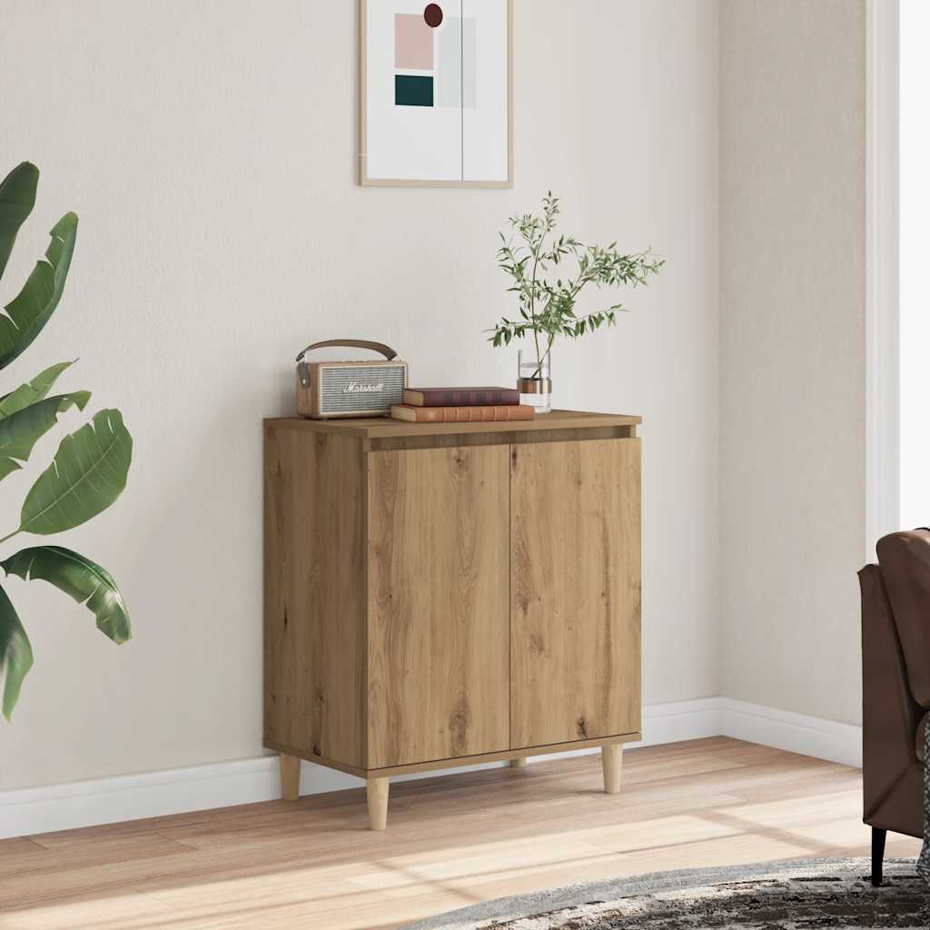 skænk 60x35x70 cm konstrueret træ egetræsfarve