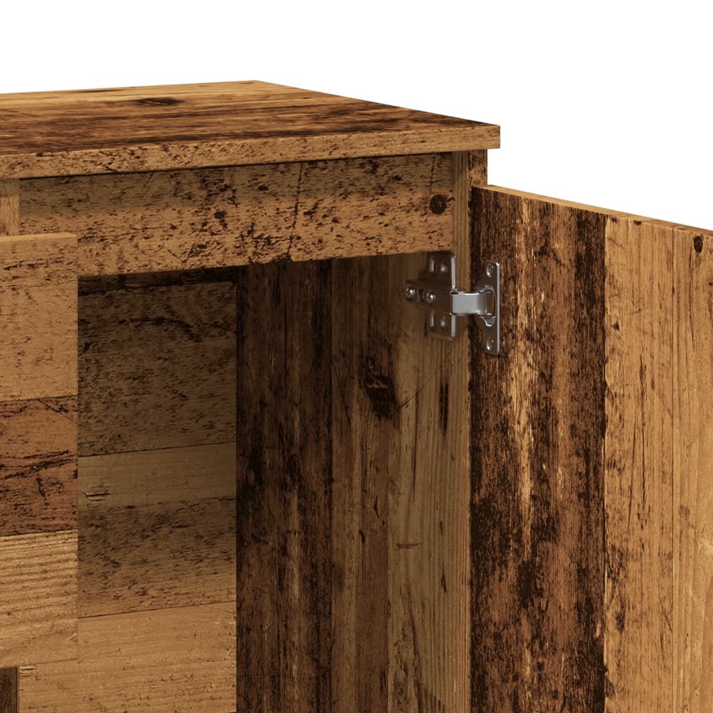 skænk 102x35x70 cm konstrueret træ antikt træ