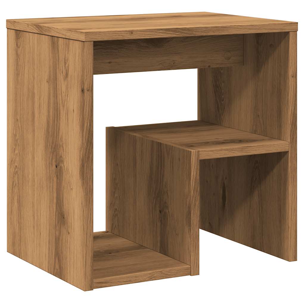sengebord 40x30x40 cm konstrueret træ kunsteg - Flotthjem