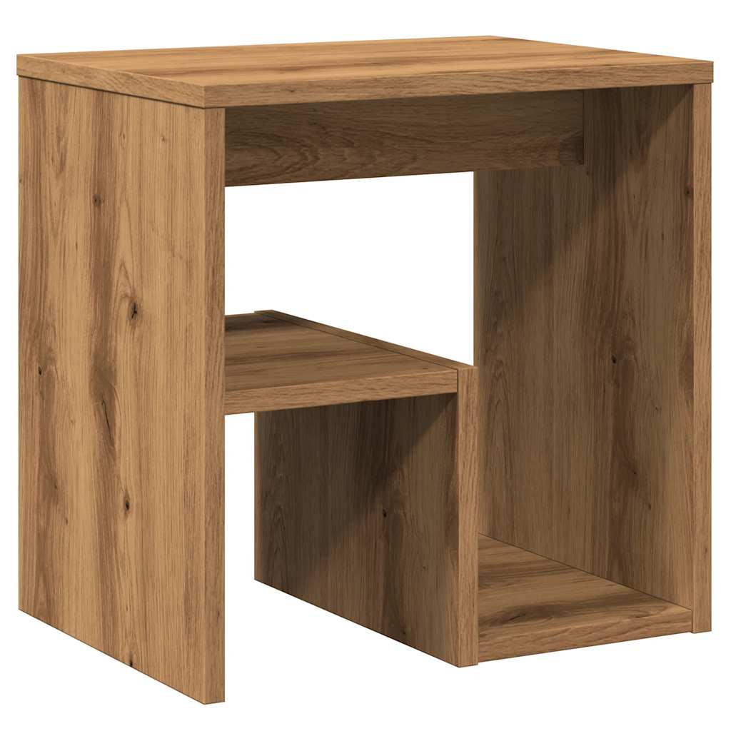 sengebord 40x30x40 cm konstrueret træ kunsteg - Flotthjem