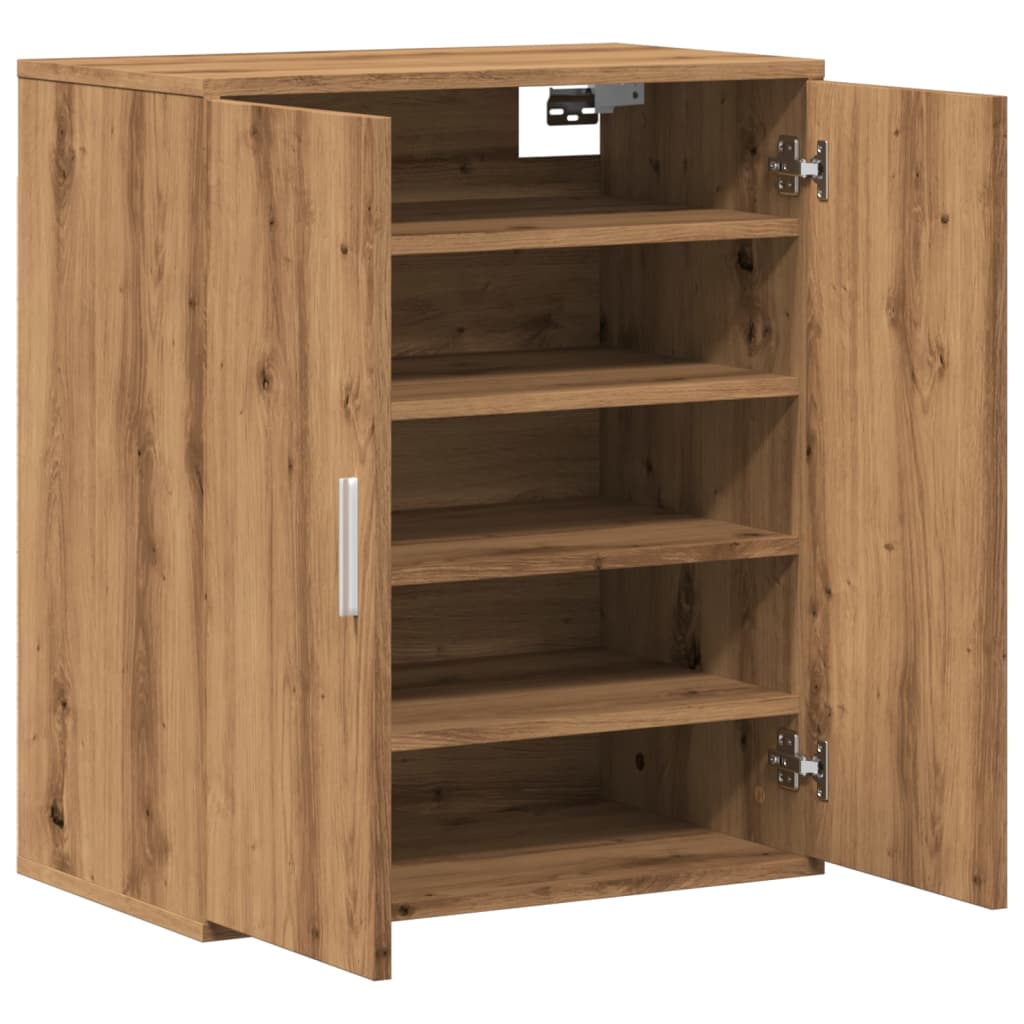 skoskab 60x35x70 cm konstrueret træ kunsteg
