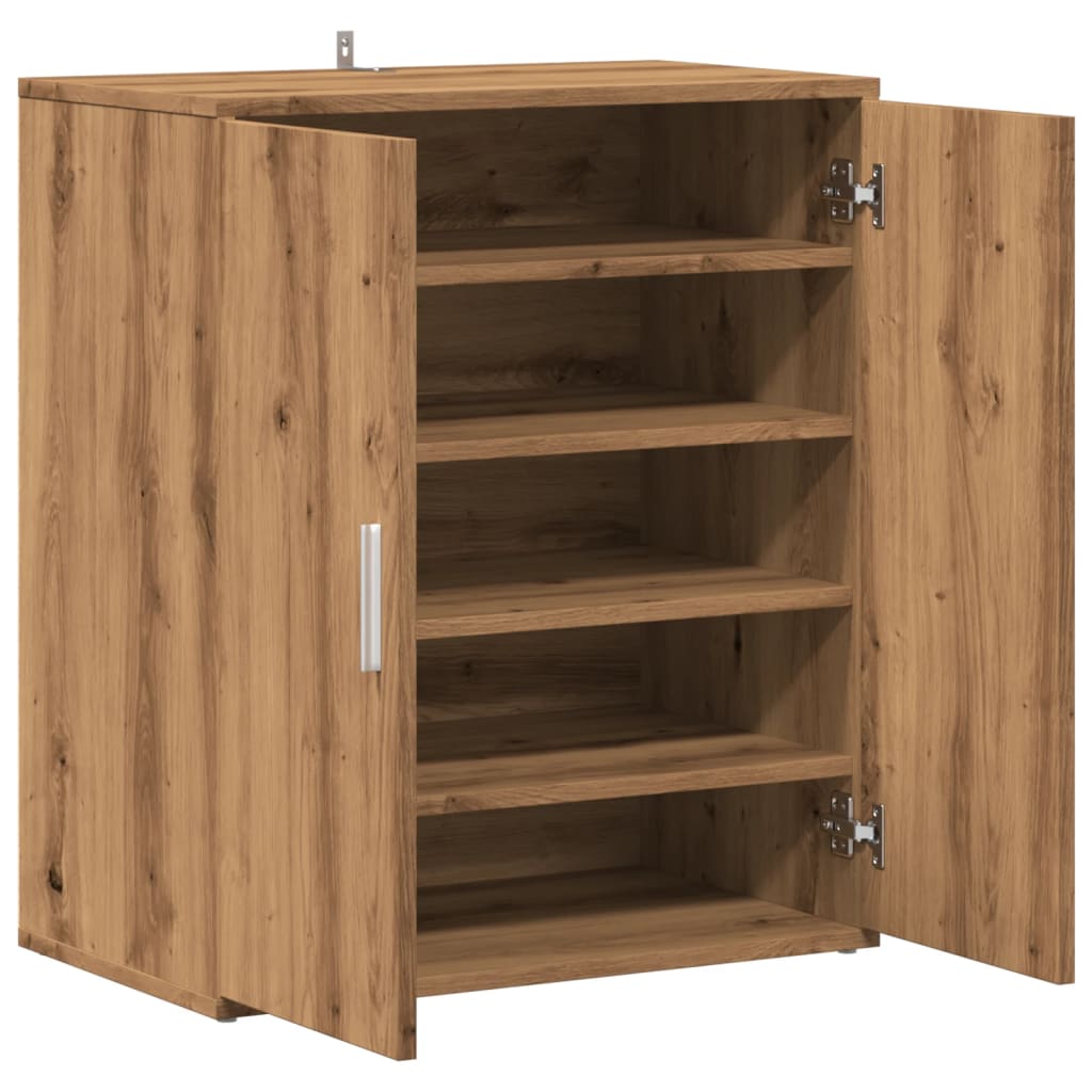 skoskab 60x35x70 cm konstrueret træ kunsteg
