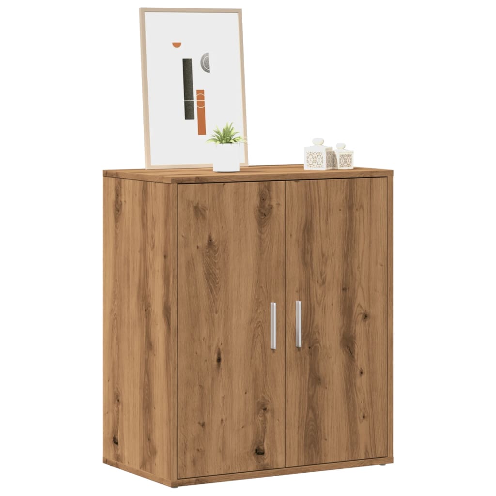 skoskab 60x35x70 cm konstrueret træ kunsteg