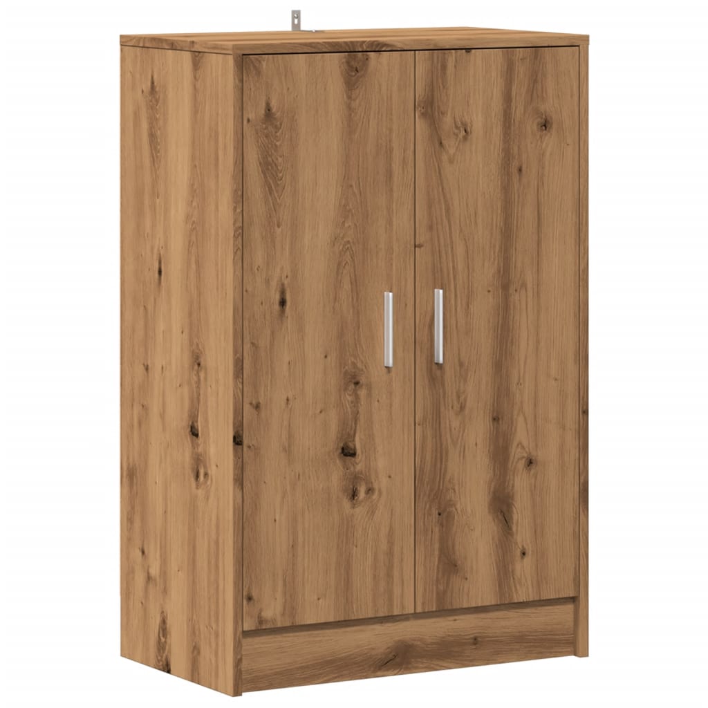 skoskab 60x35x92 cm konstrueret træ kunsteg