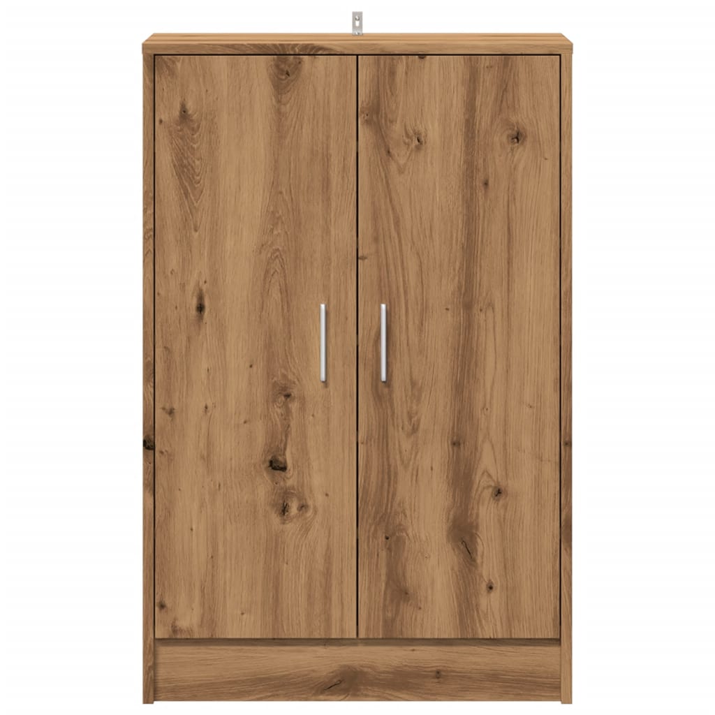 skoskab 60x35x92 cm konstrueret træ kunsteg