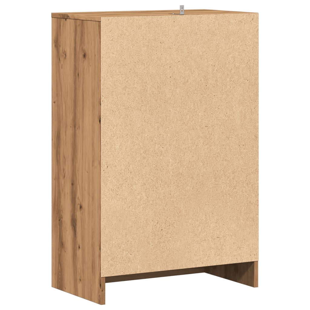 skoskab 60x35x92 cm konstrueret træ kunsteg