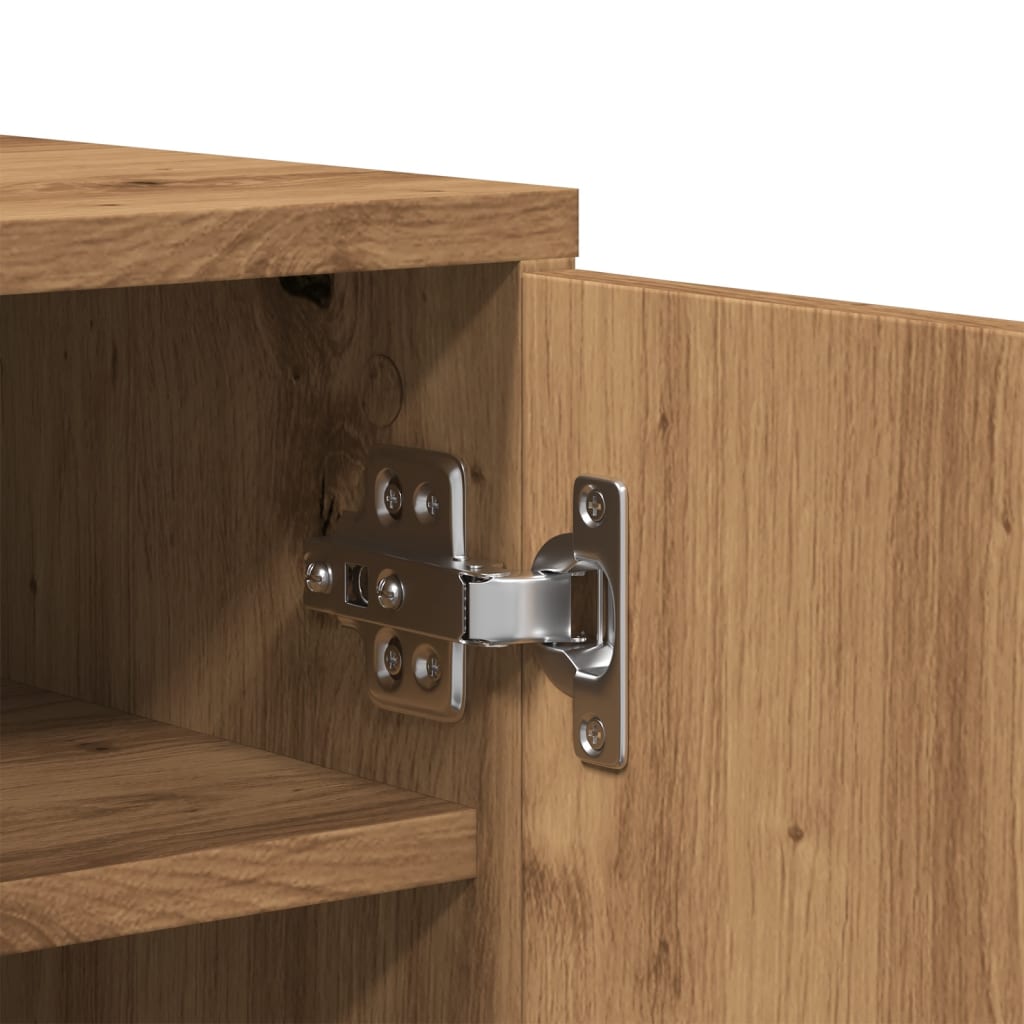 skoskab 60x35x92 cm konstrueret træ kunsteg