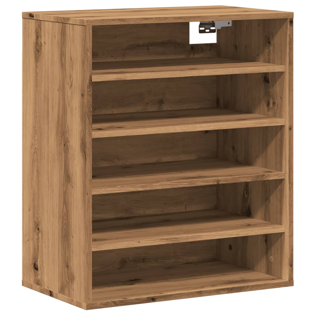 skoskab 60x35x70 cm konstrueret træ kunsteg