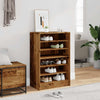 skoskab 60x35x92 cm konstrueret træ antikt eg