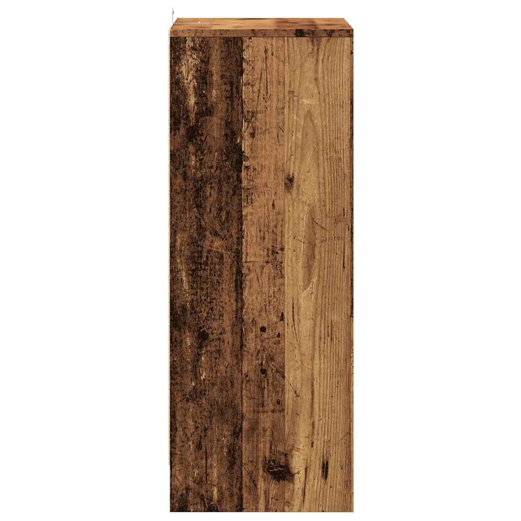 skoskab 60x35x92 cm konstrueret træ antikt eg