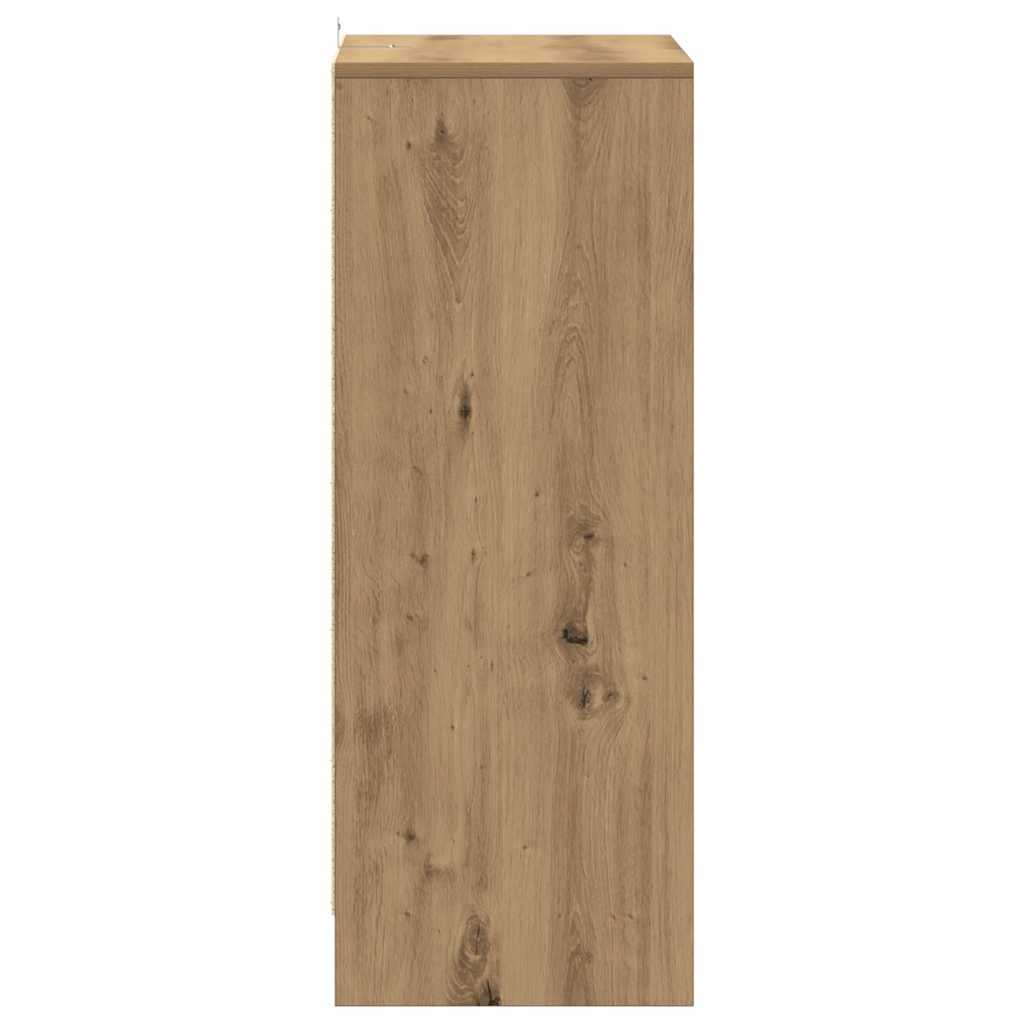 skoskab 60x35x92 cm konstrueret træ kunsteg
