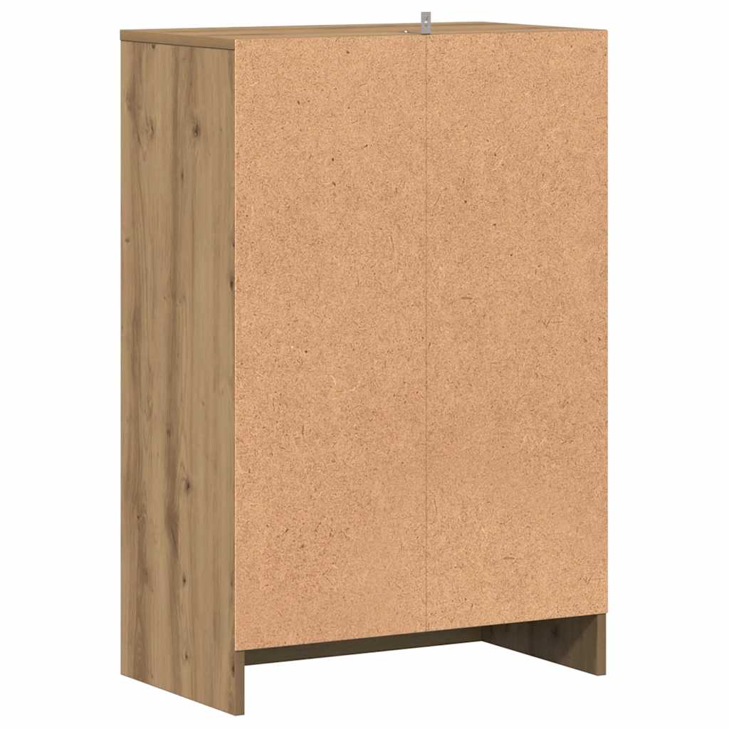 skoskab 60x35x92 cm konstrueret træ kunsteg