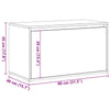 entrébænk 80x40x45 cm konstrueret træ gammelt trælook