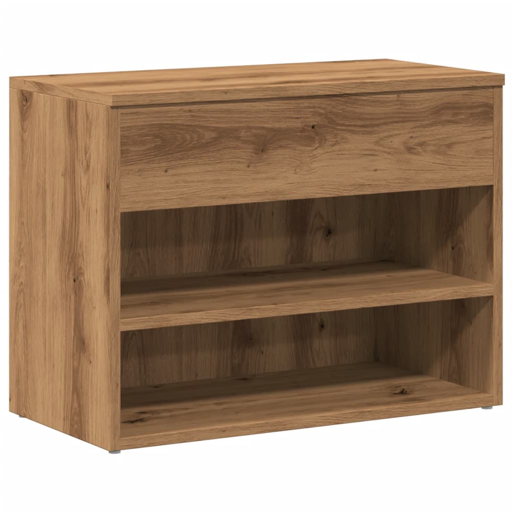 skobænk 60x30x45 cm konstrueret træ kunsteg