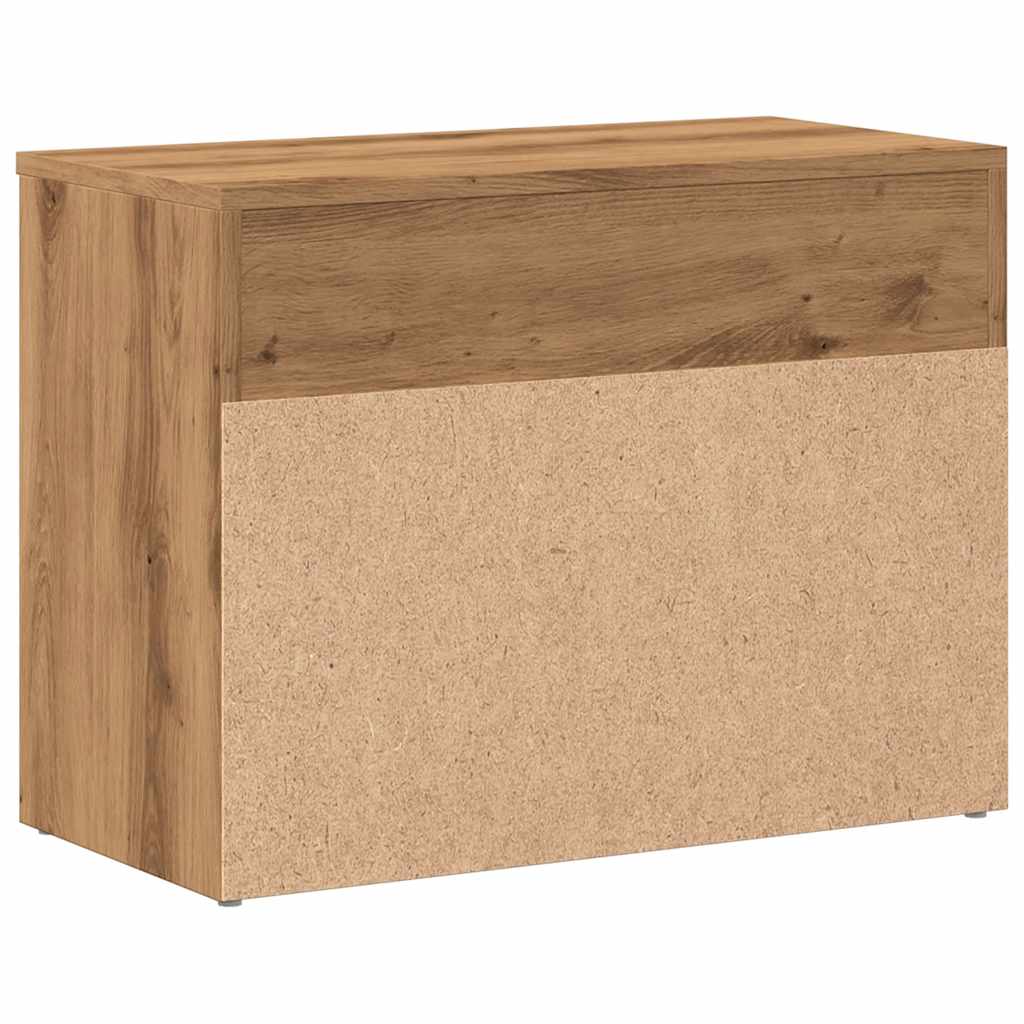 skobænk 60x30x45 cm konstrueret træ kunsteg
