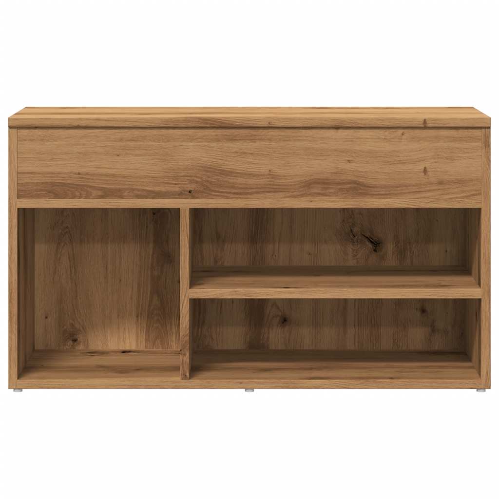 skobænk 80x30x45 cm konstrueret træ kunsteg