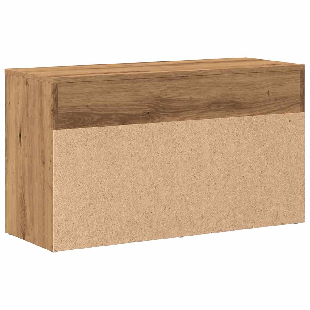 skobænk 80x30x45 cm konstrueret træ kunsteg