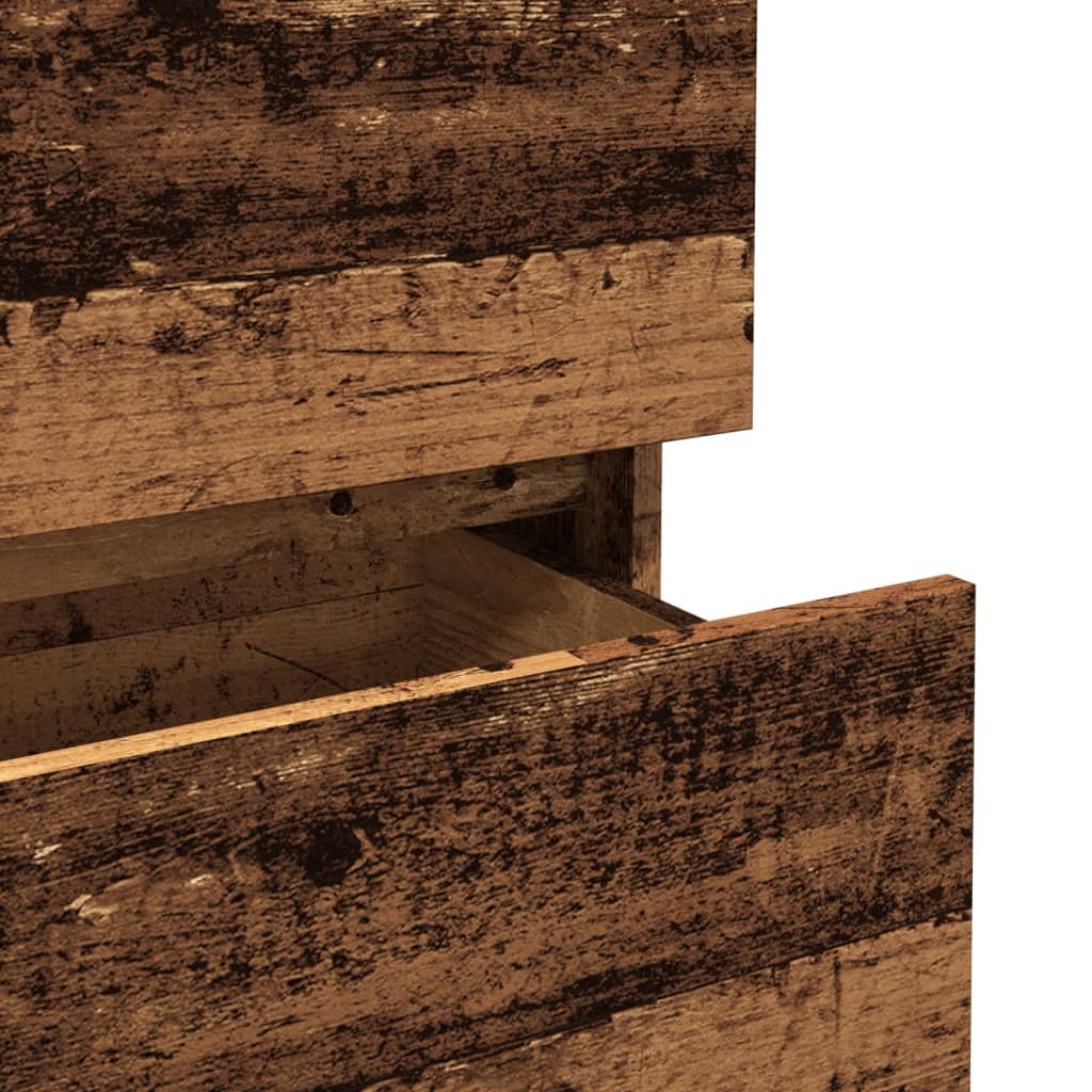 skænk 70x41x75 cm konstrueret træ antikt trælook