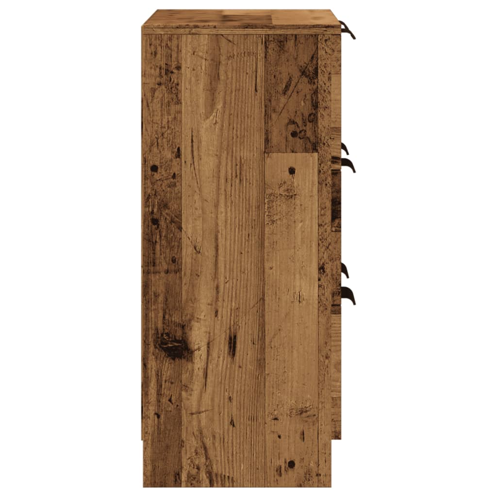 skænk 60x30x70 cm konstrueret træ antikt trælook