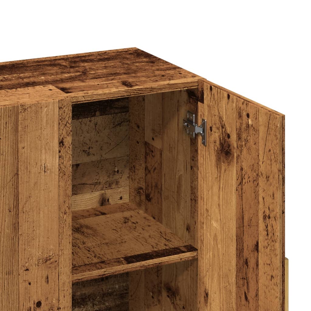 skab 90x34x80 cm konstrueret træ gammelt træ-look
