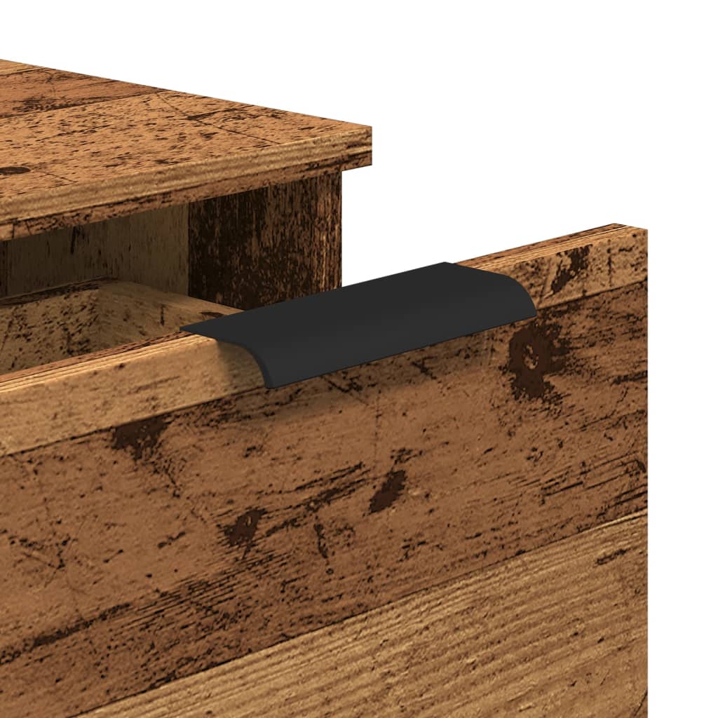 skænk 30x30x70 cm konstrueret træ antikt træ