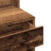 makeupbord med spejl 74,5x40x141 cm gammelt træ-look