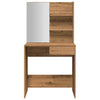makeupbord med spejl 74,5x40x141 cm kunsteg