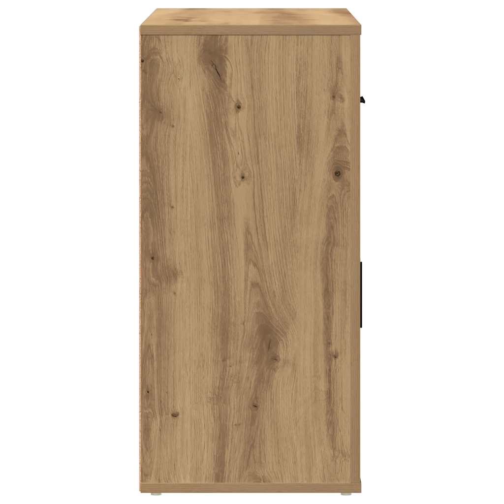 skænk 80x33x70 cm konstrueret træ egetræsfarve