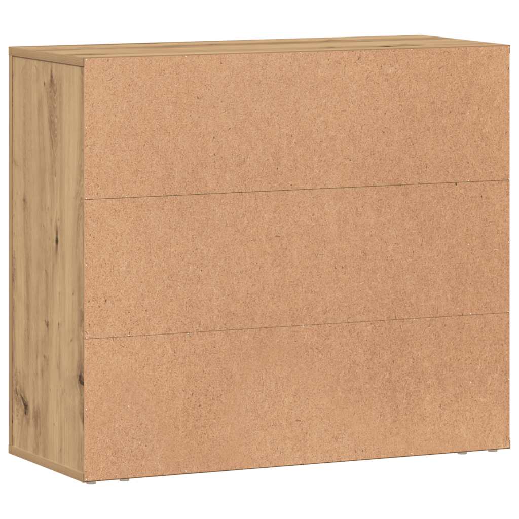 skænk 80x33x70 cm konstrueret træ egetræsfarve