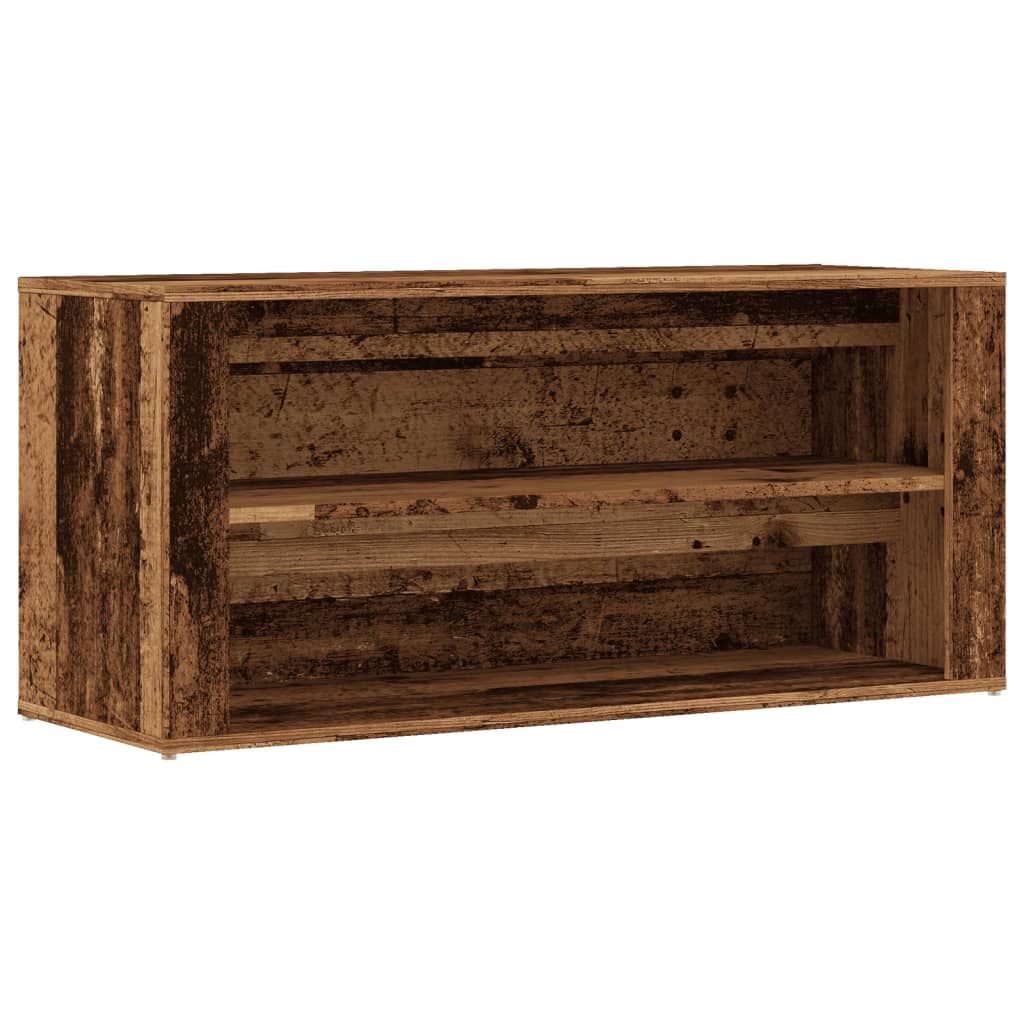skobænk 100x35x45 cm konstrueret træ antikt træ