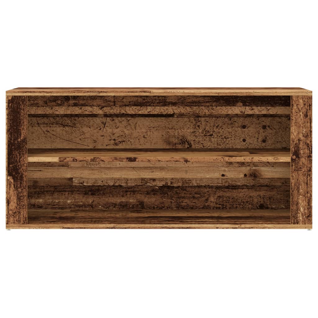 skobænk 100x35x45 cm konstrueret træ antikt træ