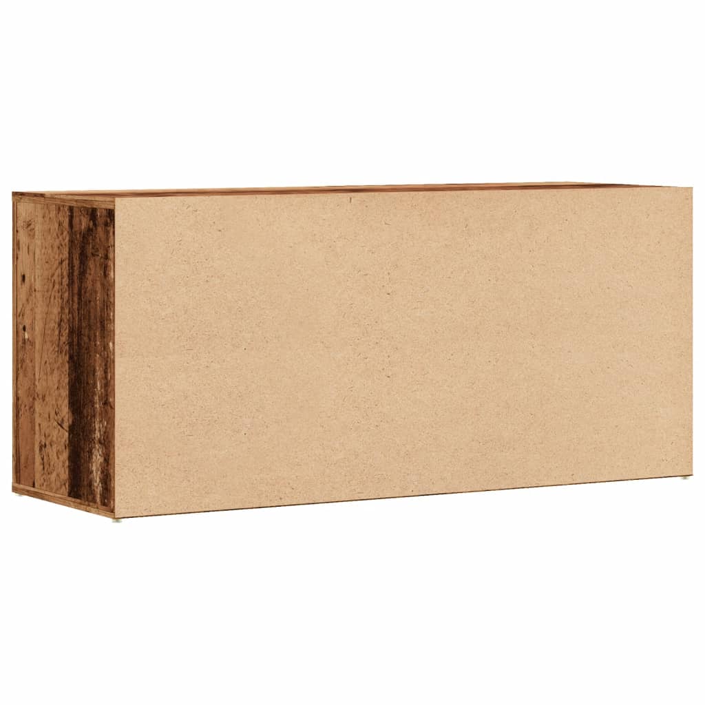 skobænk 100x35x45 cm konstrueret træ antikt træ