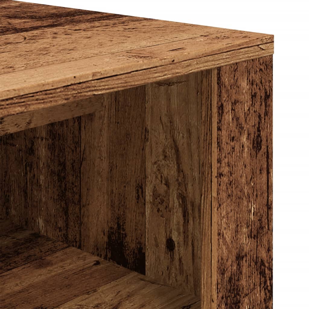skobænk 100x35x45 cm konstrueret træ antikt træ