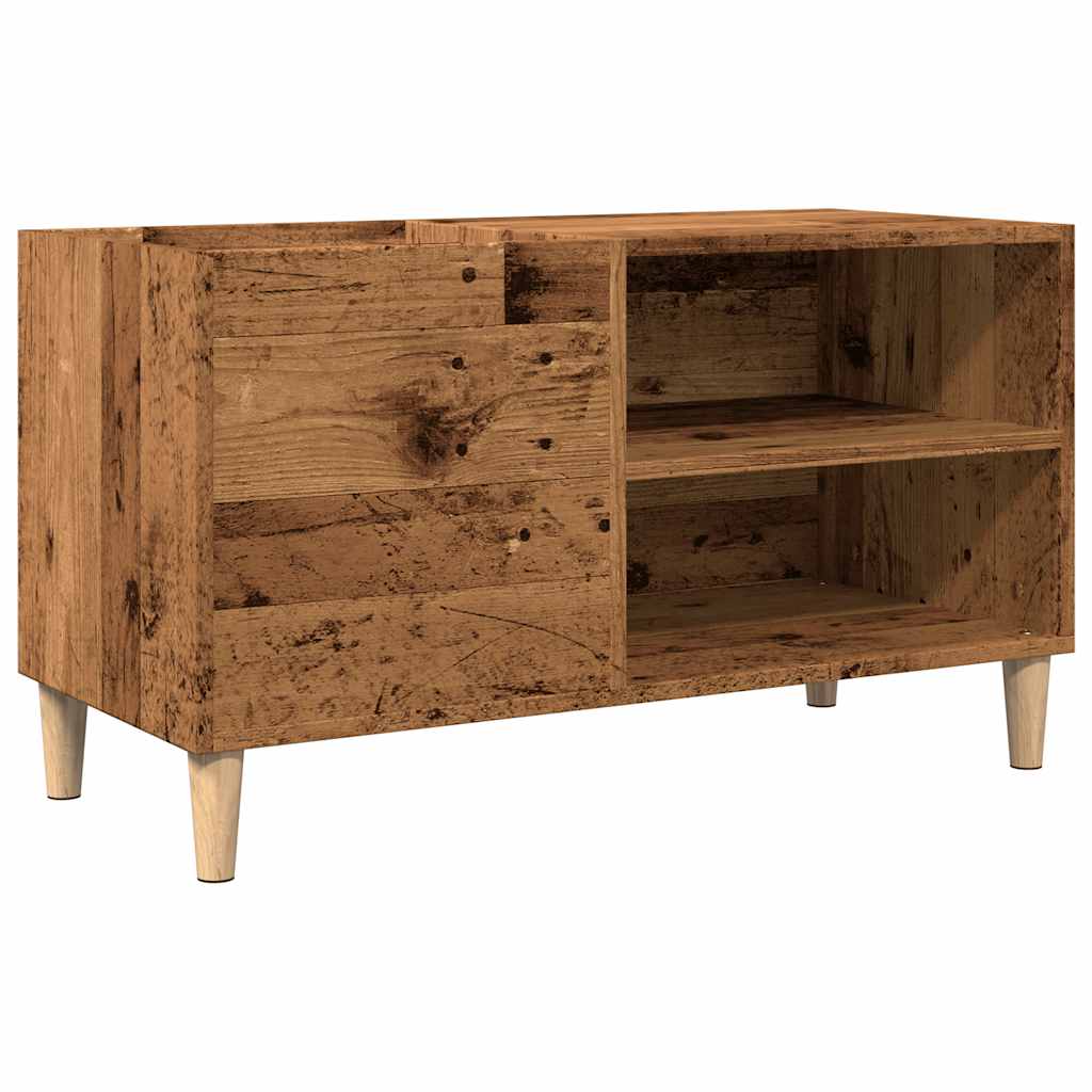 vinylskab 84,5x38x48 cm konstrueret træ antikt trælook