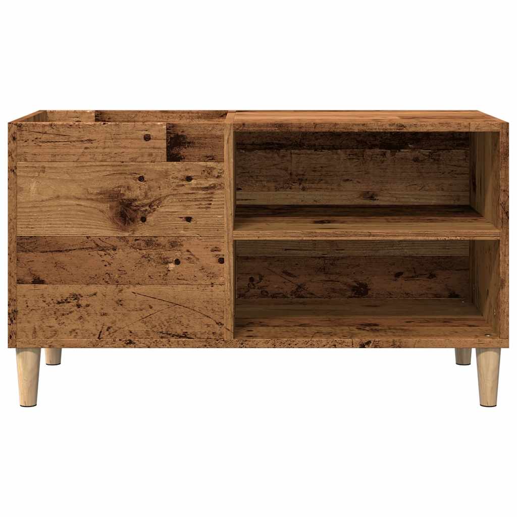 vinylskab 84,5x38x48 cm konstrueret træ antikt trælook